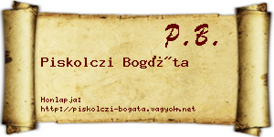 Piskolczi Bogáta névjegykártya